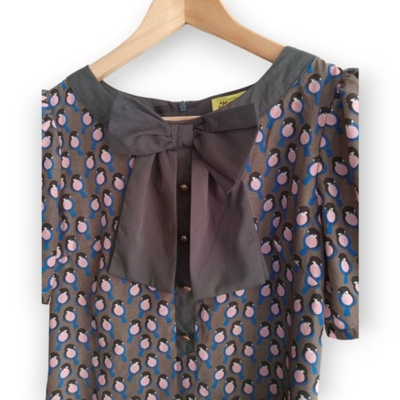 Max C boutique vintage style dress light fabric lined small - Picture 5 of 8